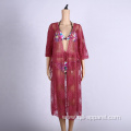 embroidered sun-proof clothing cover up crochet dress beach